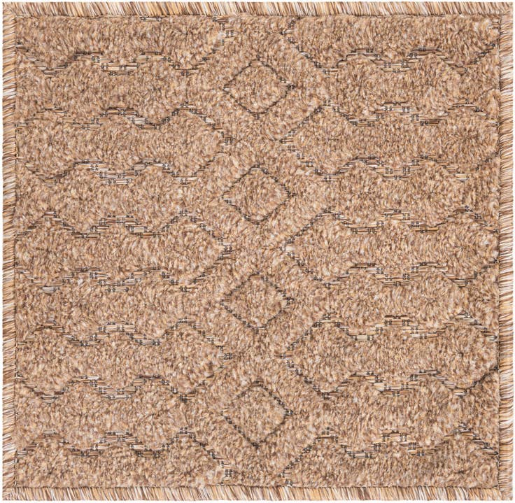 Detail image of 1' 4 x 1' 4 Easy-Clean Trellis Textured Indoor / Outdoor Sample Rug