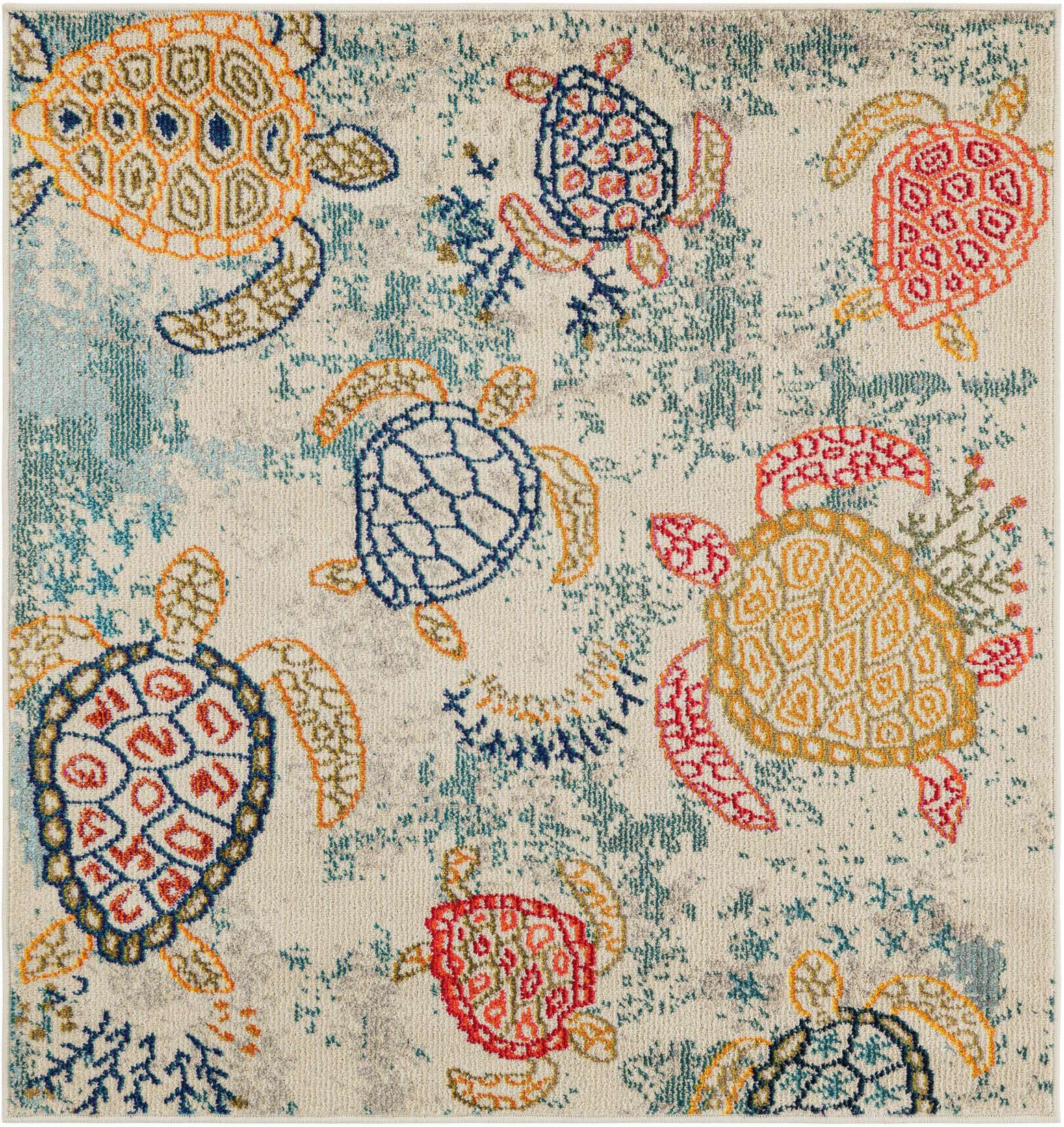 4' 1 x 4' 1 Washable Amalfi Square Rug