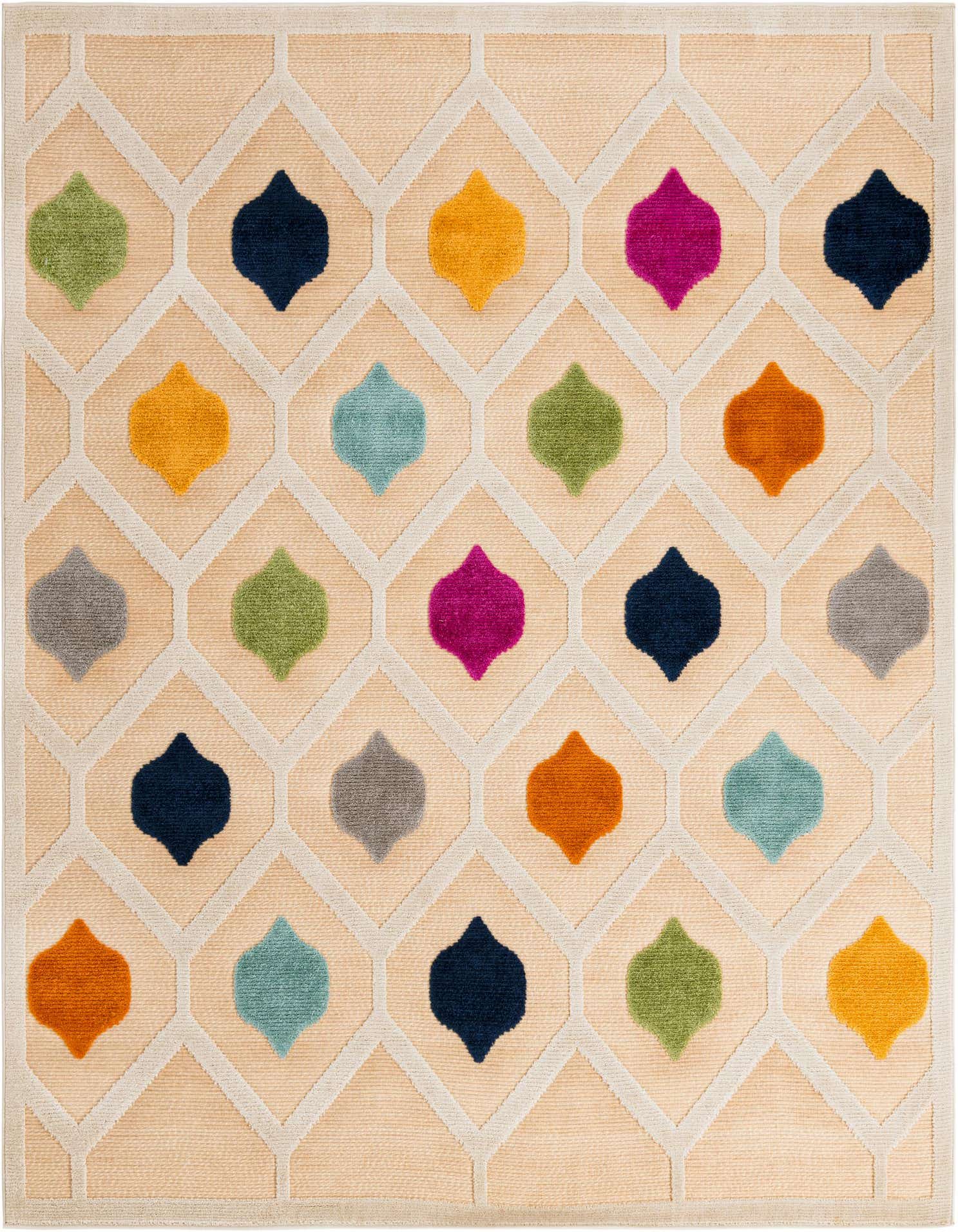 7' 10 x 7' 10 Easy-Clean Aruba Indoor / Outdoor Square Rug