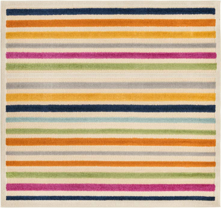 Detail image of 5' 3 x 5' 3 Easy-Clean Aruba Indoor / Outdoor Square Rug