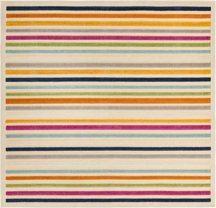 7' 10 x 7' 10 Easy-Clean Aruba Indoor / Outdoor Square Rug