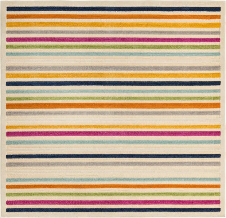 Detail image of 7' 10 x 7' 10 Easy-Clean Aruba Indoor / Outdoor Square Rug