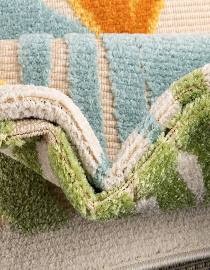 Detail image of  5' 3 x 5' 3  Washable Aruba Indoor / Outdoor Square Rug