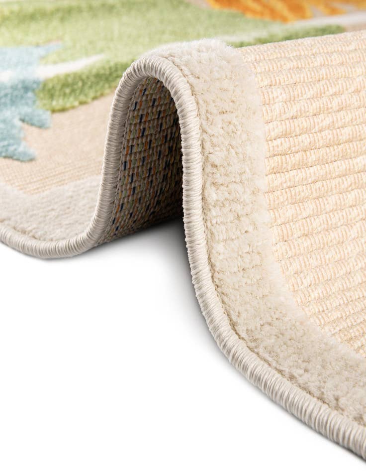 Detail image of  5' 3 x 5' 3  Washable Aruba Indoor / Outdoor Square Rug