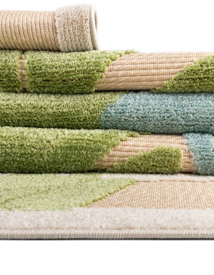 Detail image of  5' 3 x 5' 3  Washable Aruba Indoor / Outdoor Square Rug