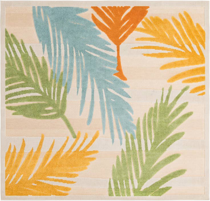 Detail image of 7' 10 x 7' 10 Easy-Clean Aruba Indoor / Outdoor Square Rug