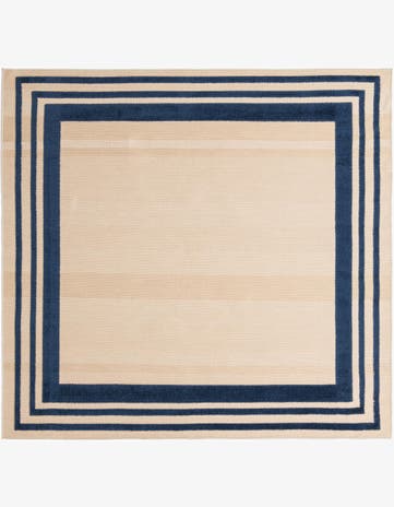 Beige Easy-Clean Aruba Indoor / Outdoor Square Rug