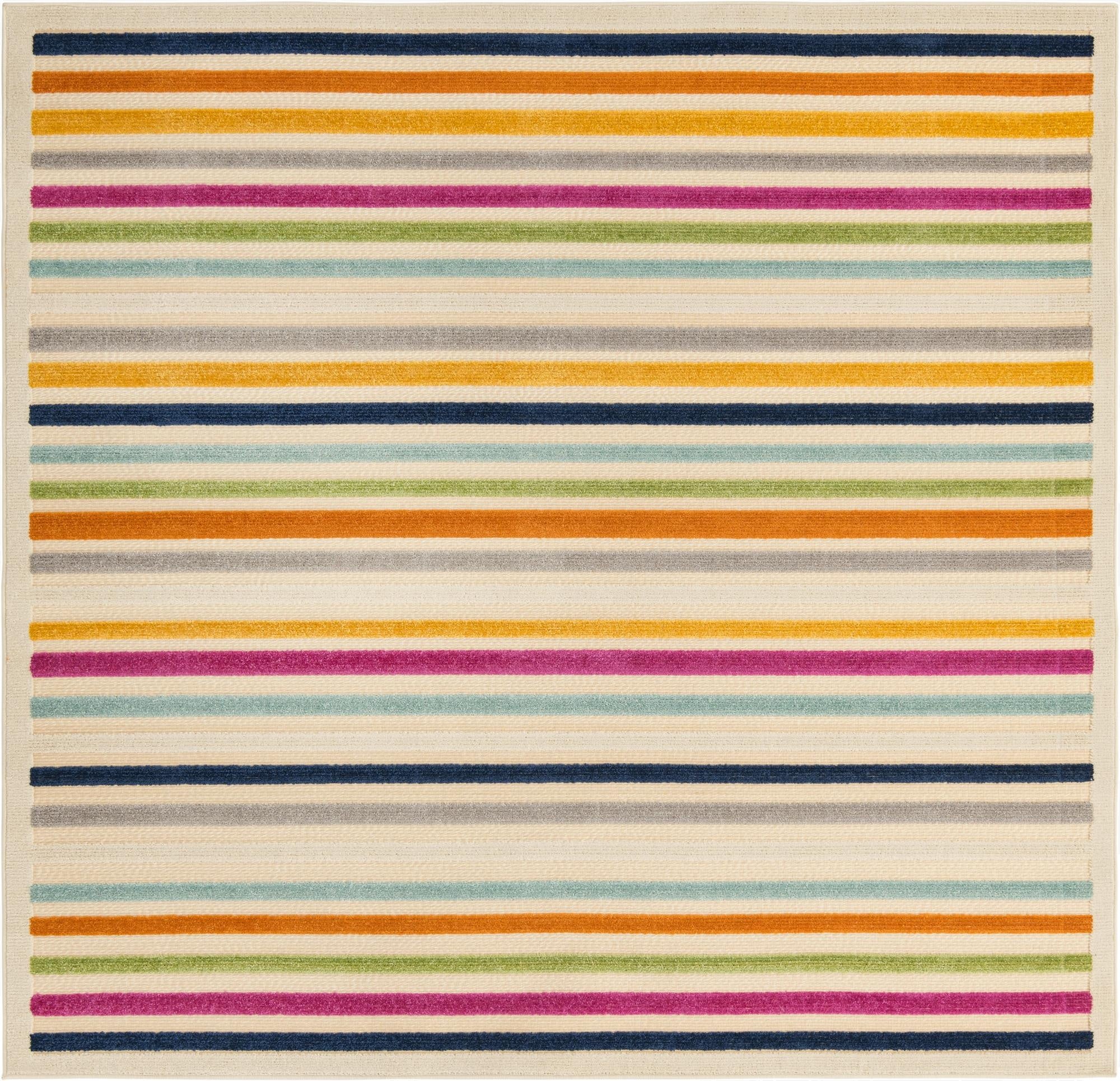 7' 10 x 7' 10  Washable Aruba Indoor / Outdoor Square Rug