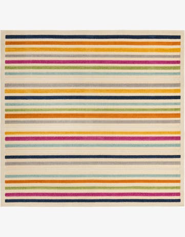 Beige Easy-Clean Aruba Indoor / Outdoor Square Rug