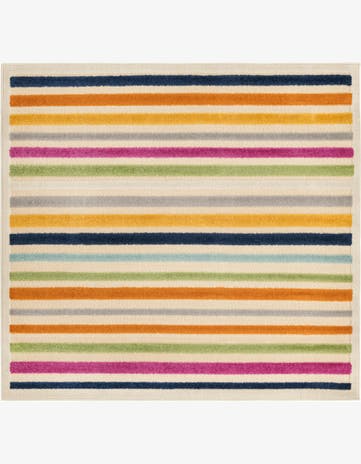 Beige Easy-Clean Aruba Indoor / Outdoor Square Rug