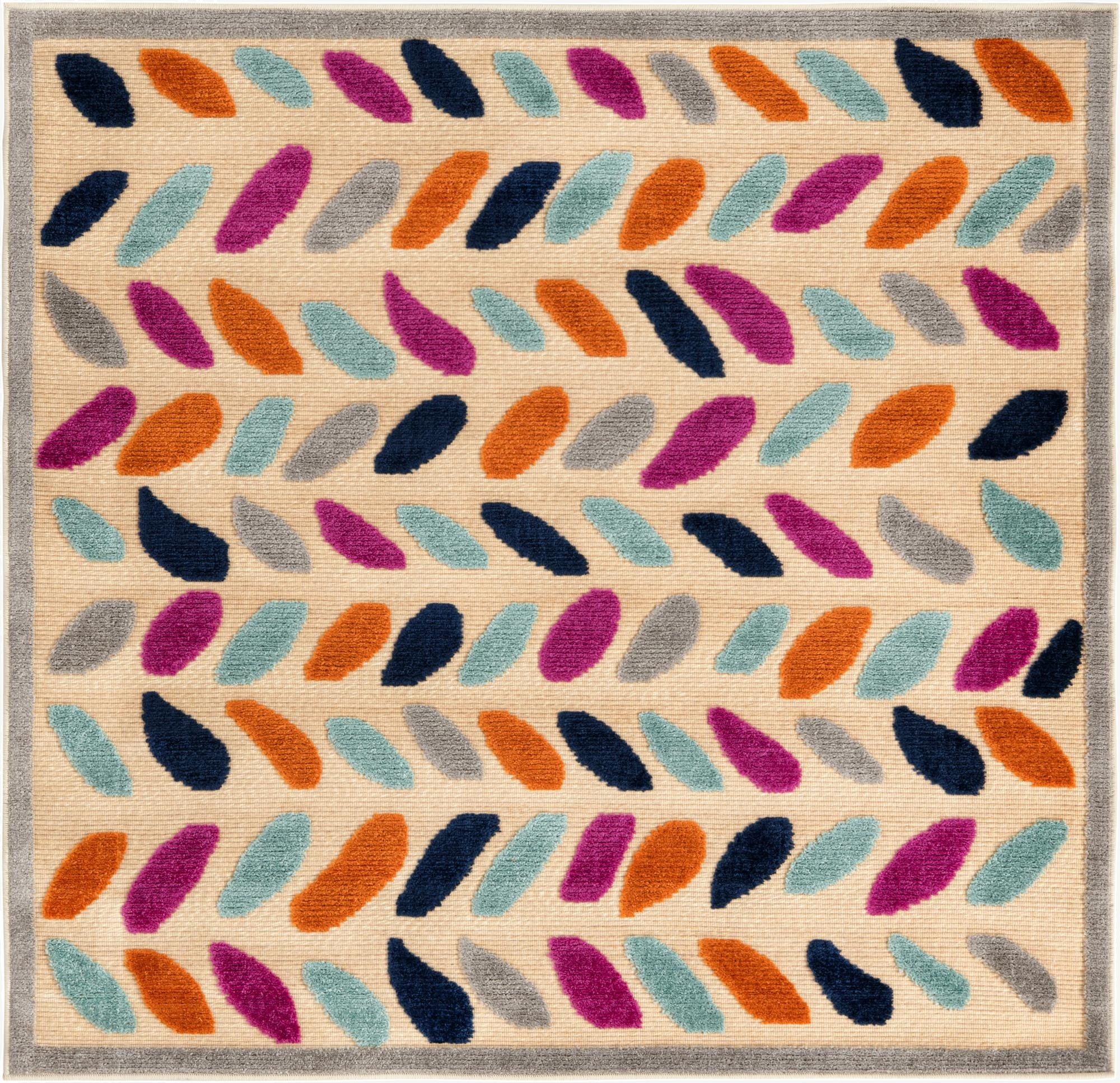 5' 3 x 5' 3  Washable Aruba Indoor / Outdoor Square Rug