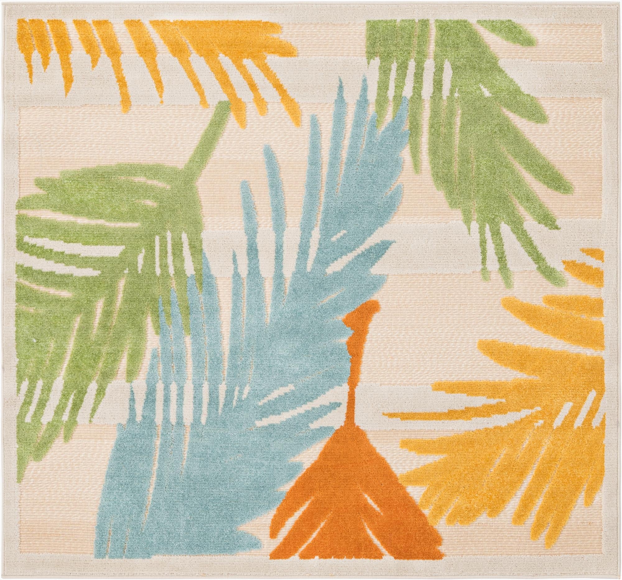 5' 3 x 5' 3  Washable Aruba Indoor / Outdoor Square Rug