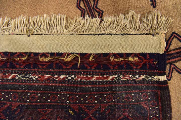 3' 3 x 3' 8 Hand Knotted Balouch Persian Wool Square Rug
