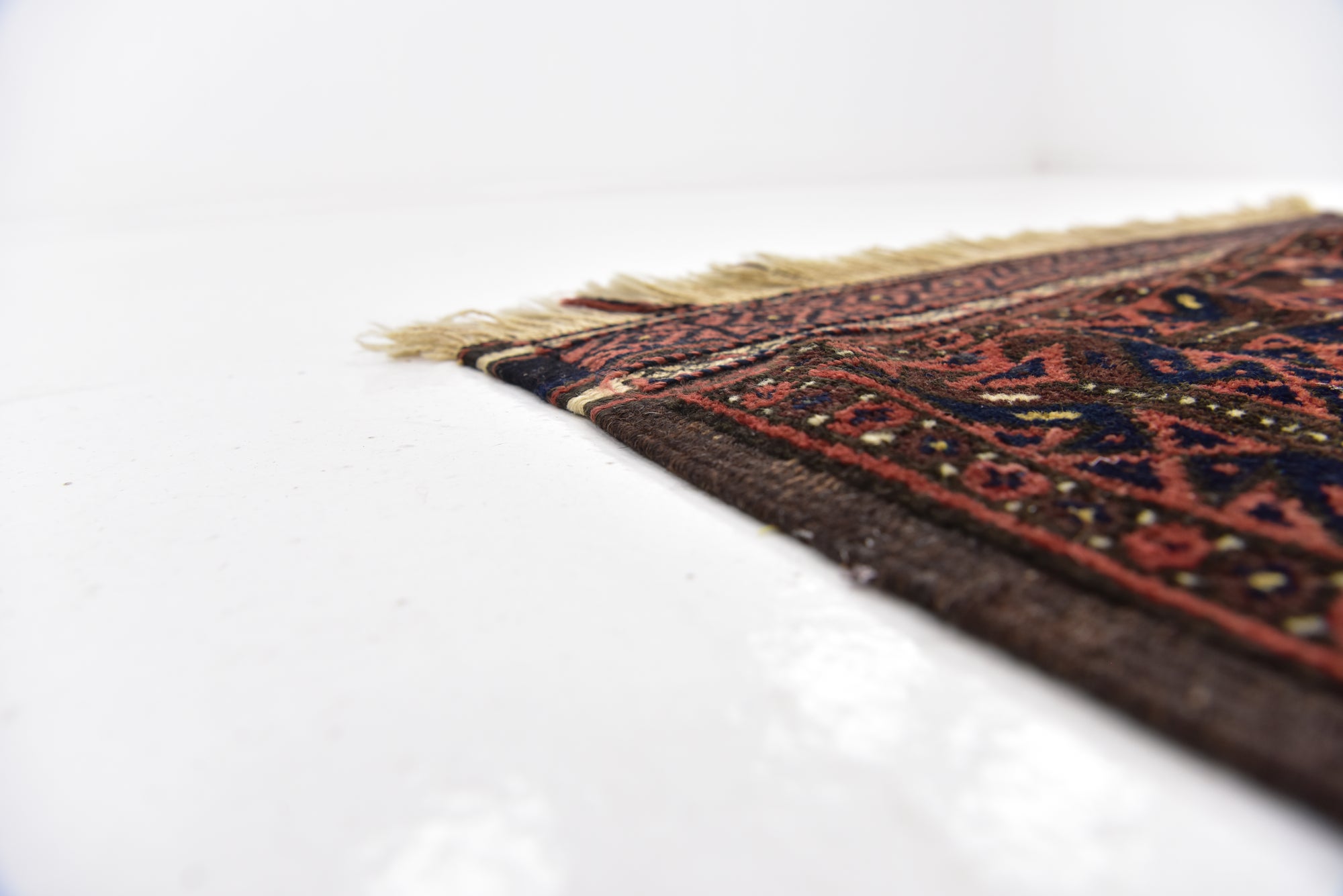 3' 3 x 3' 8 Hand Knotted Balouch Persian Wool Square Rug