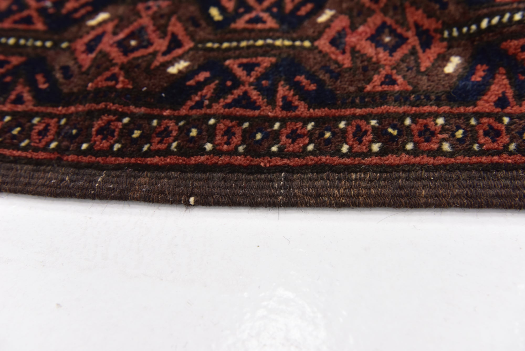 3' 3 x 3' 8 Hand Knotted Balouch Persian Wool Square Rug