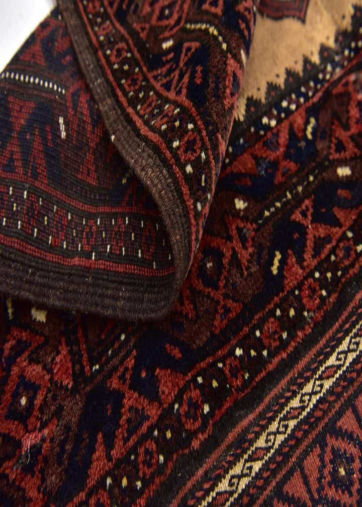 3' 3 x 3' 8 Hand Knotted Balouch Persian Wool Square Rug