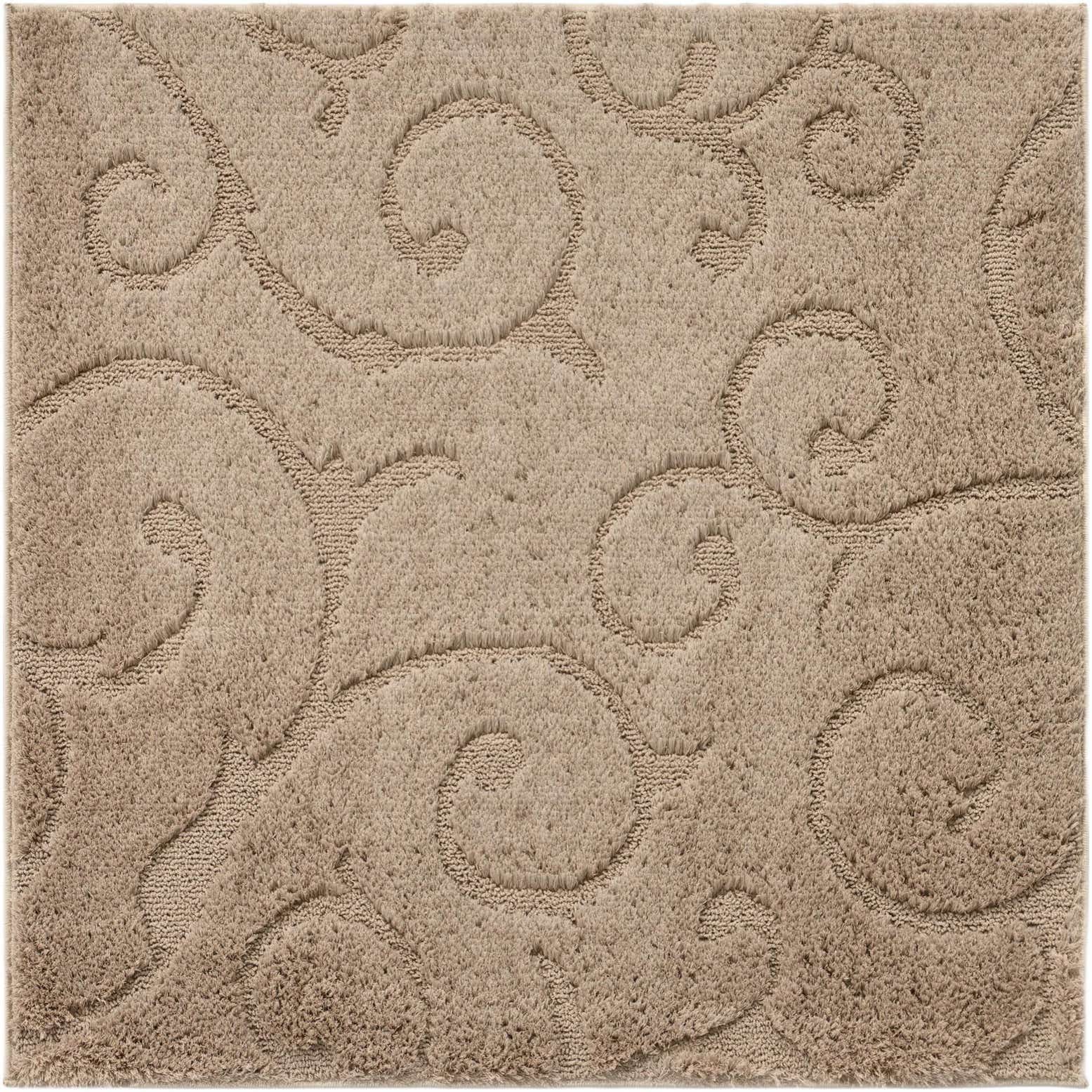 4' x 4' Botanical Shag Square Rug