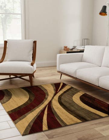Beige Cafe Square Rug