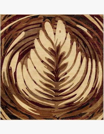 Beige Cafe Square Rug