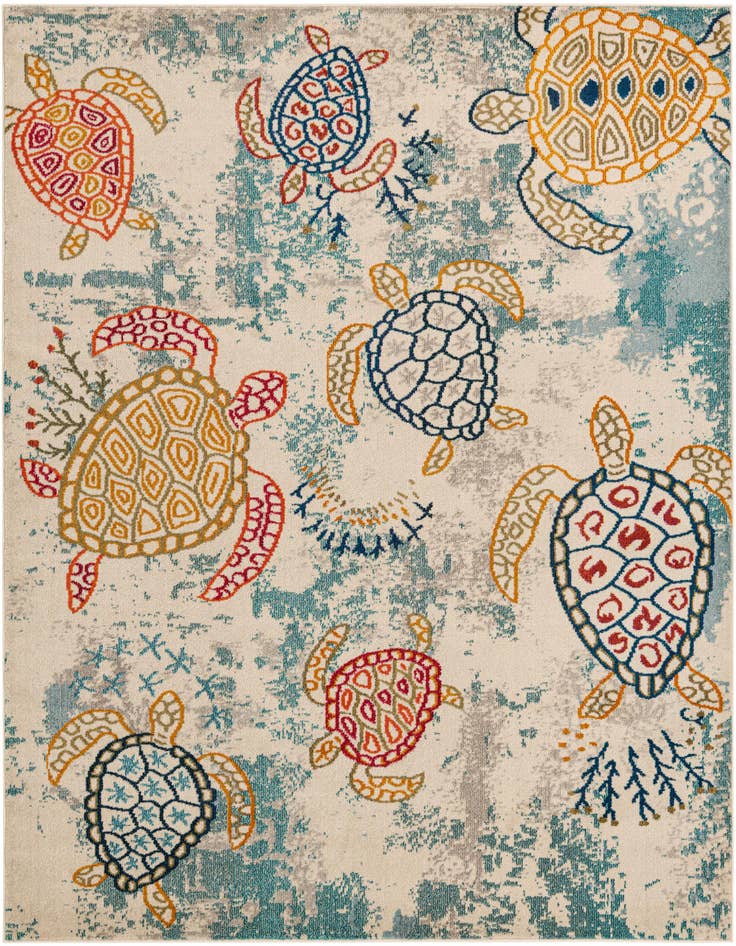 Detail image of 7' 10 x 7' 10 Washable Capri Square Rug