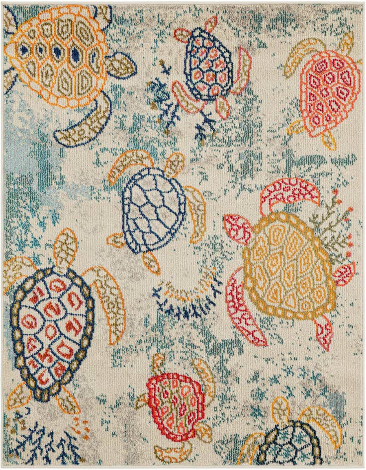 Detail image of 4' 1 x 4' 1 Washable Capri Square Rug