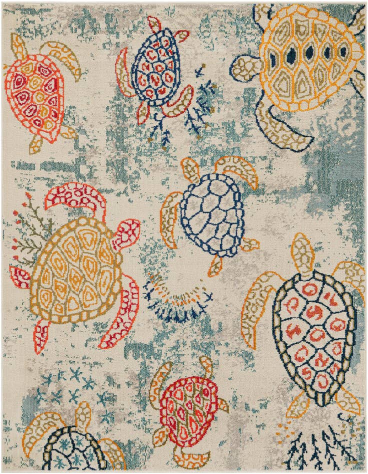 Detail image of 6' 1 x 6' 1 Washable Capri Square Rug