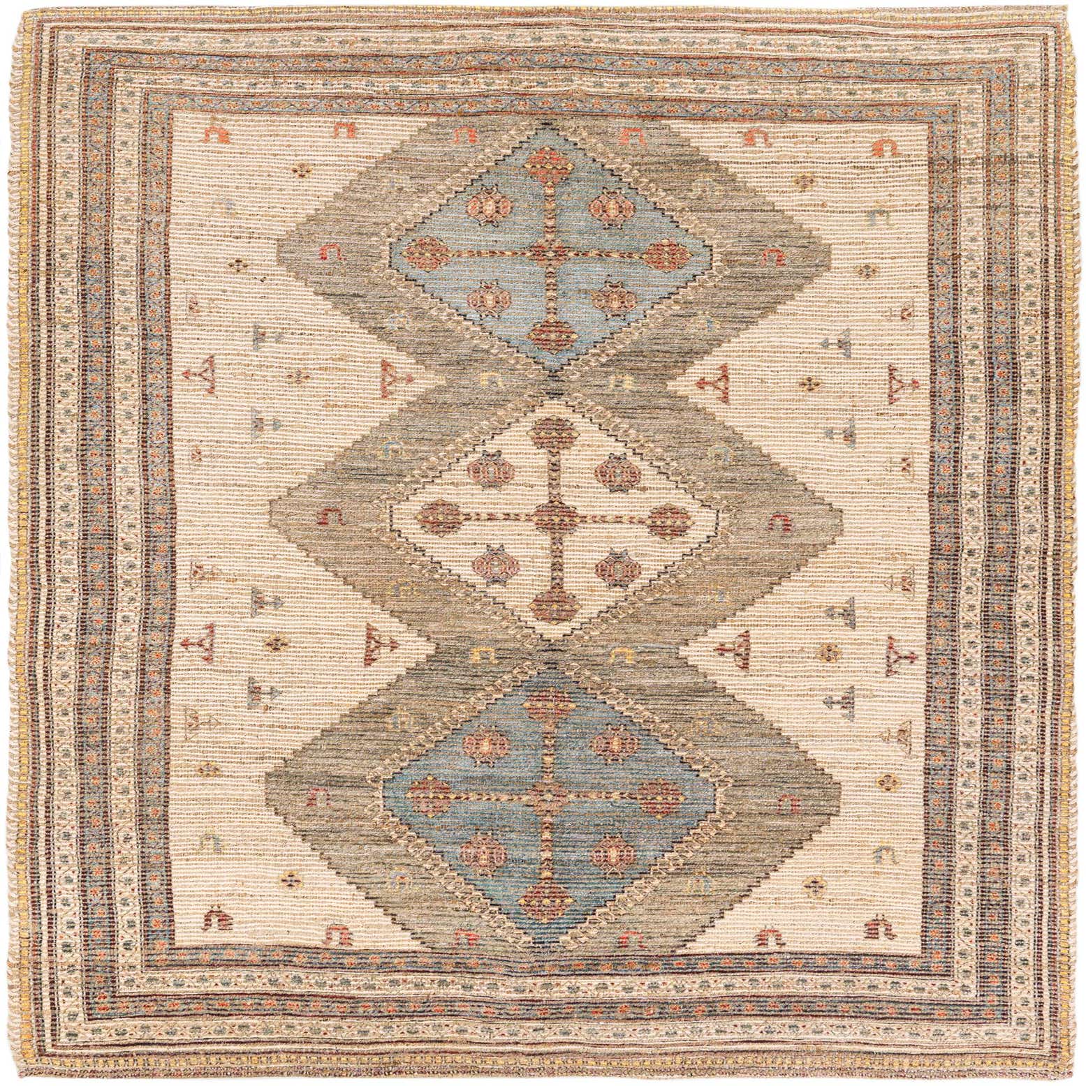 7' 10 x 7' 10 Hand Woven Chenille Jute Square Rug