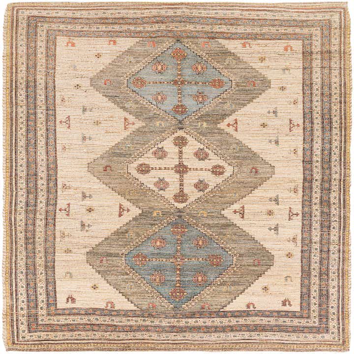 7' 10 x 7' 10 Hand Woven Chenille Jute Square Rug