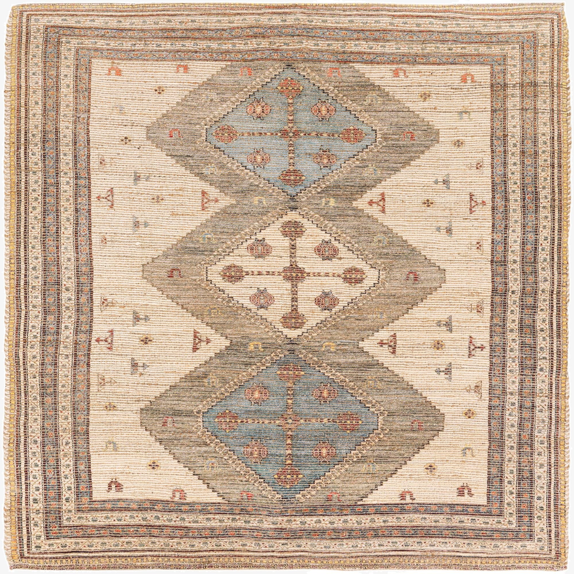 7' 10 x 7' 10  Hand Woven Chenille Jute Square Rug