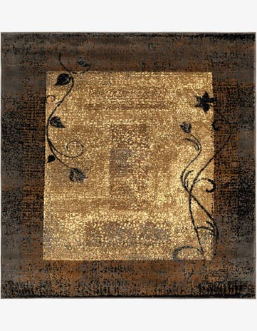 Beige Coffee Shop Square Rug