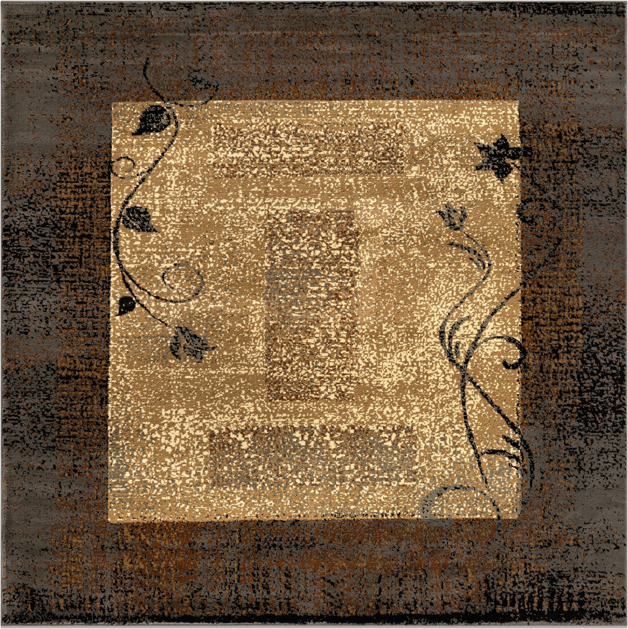 7' x 7' Coffee Shop Square Rug