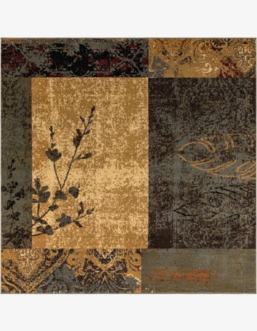 Beige Coffee Shop Square Rug