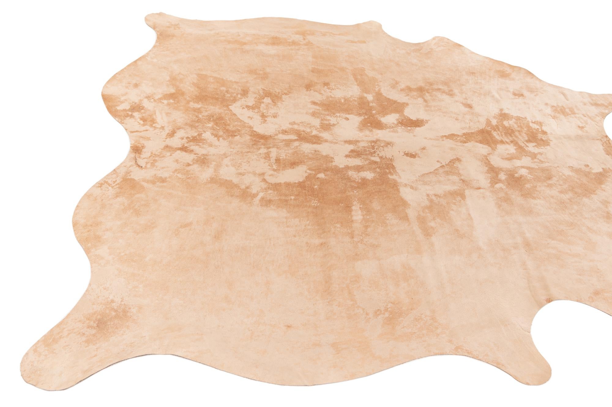 6' 2 x 6' 6 Cowhide Leather Square Rug