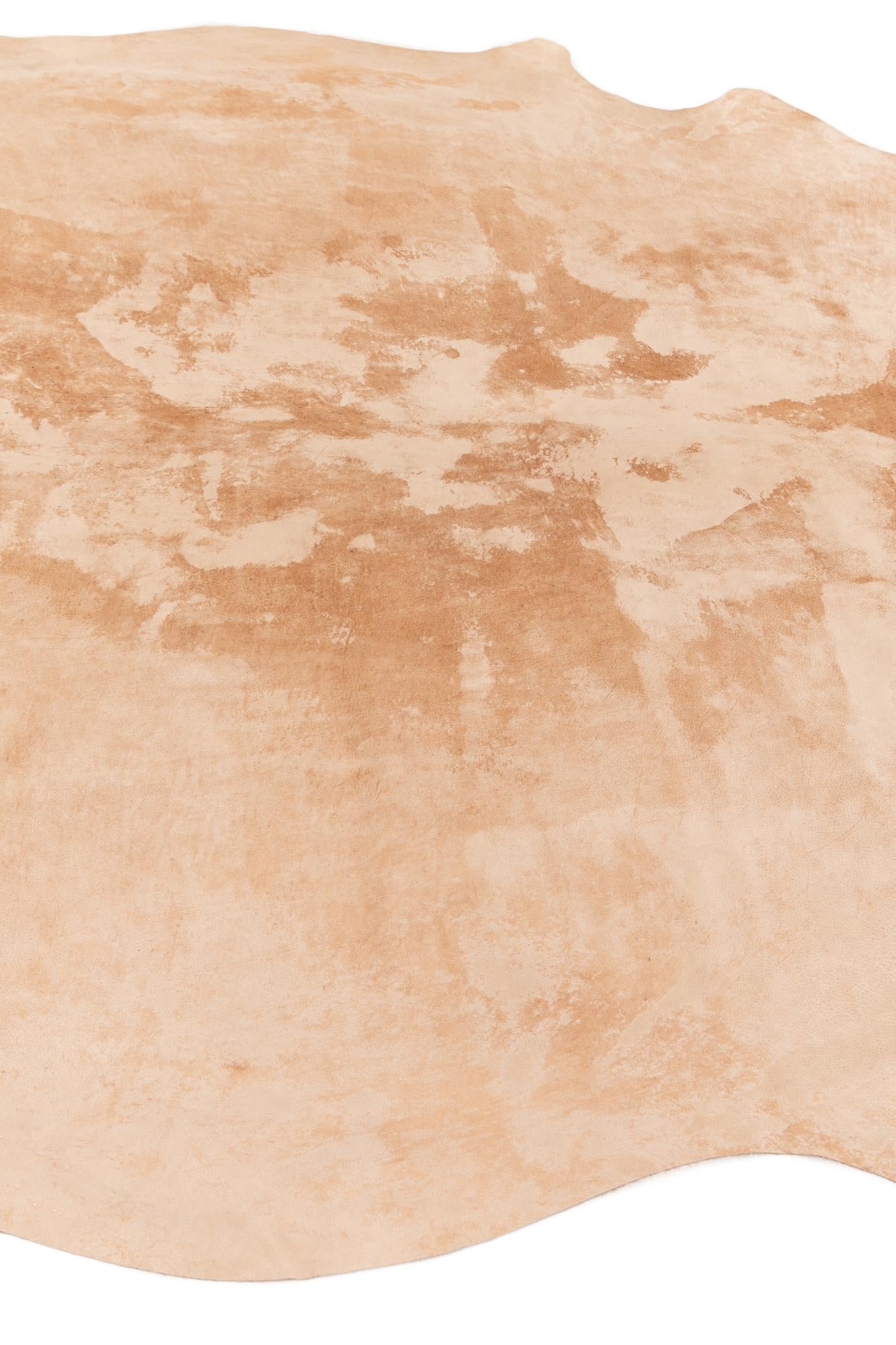 6' 2 x 6' 6 Cowhide Leather Square Rug