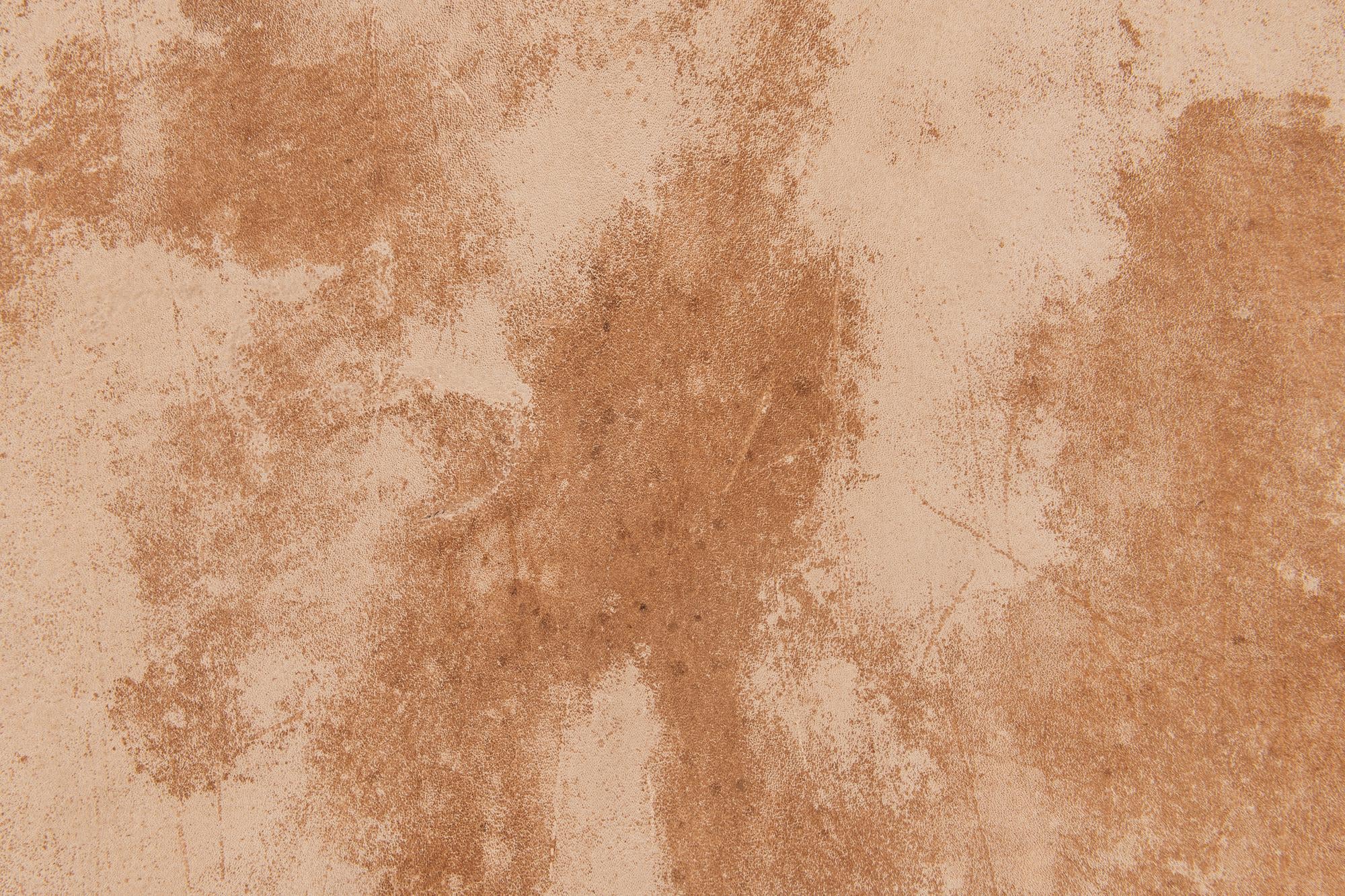 6' 2 x 6' 6 Cowhide Leather Square Rug