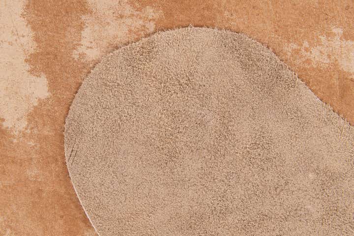 6' 2 x 6' 6 Cowhide Leather Square Rug