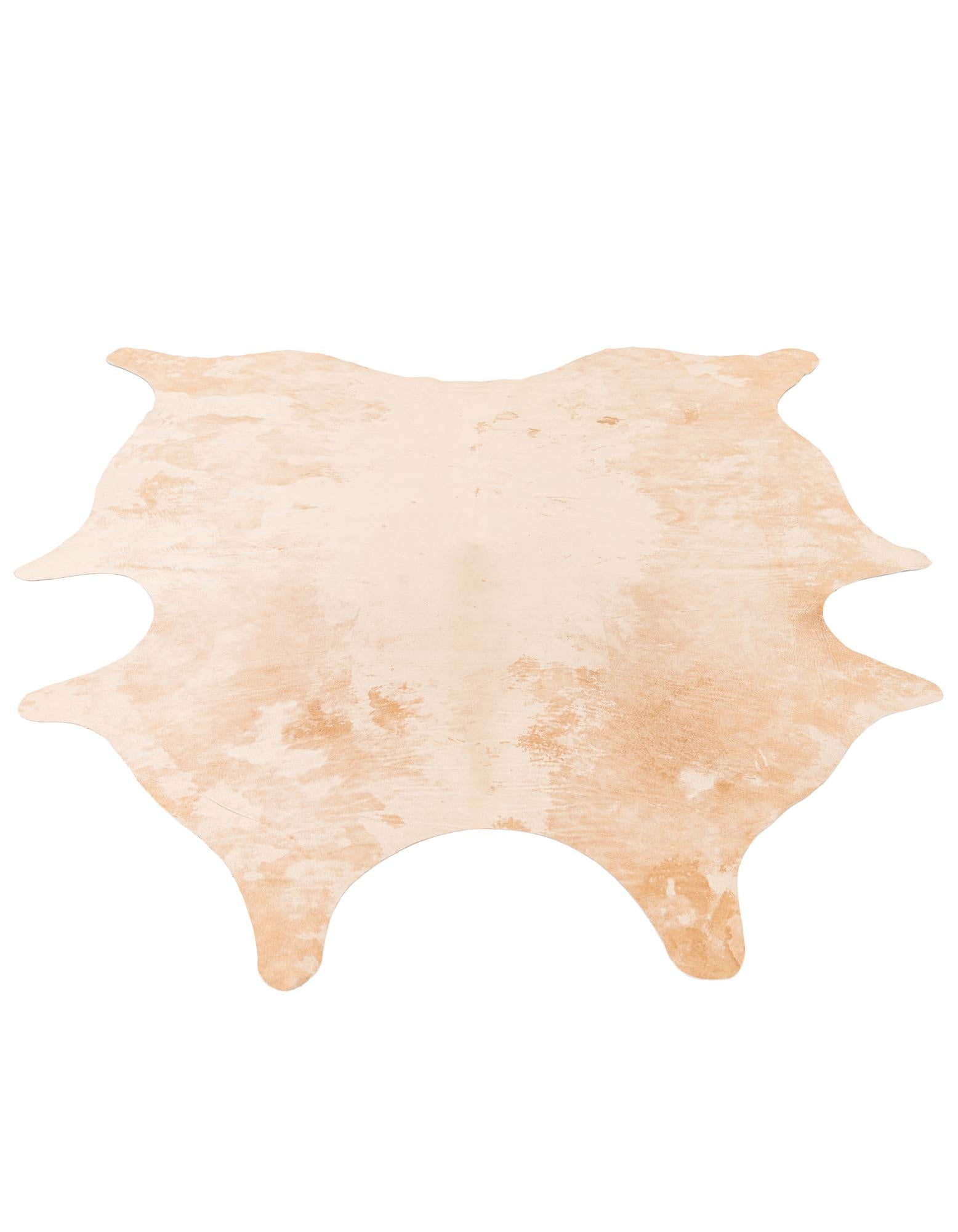 6' 4 x 6' 11 Cowhide Leather Square Rug