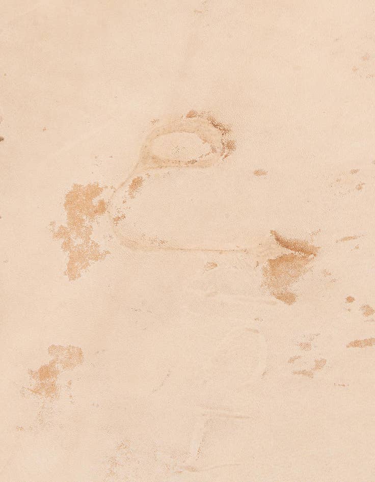 Detail image of 6' 4 x 6' 11 Cowhide Leather Square Rug