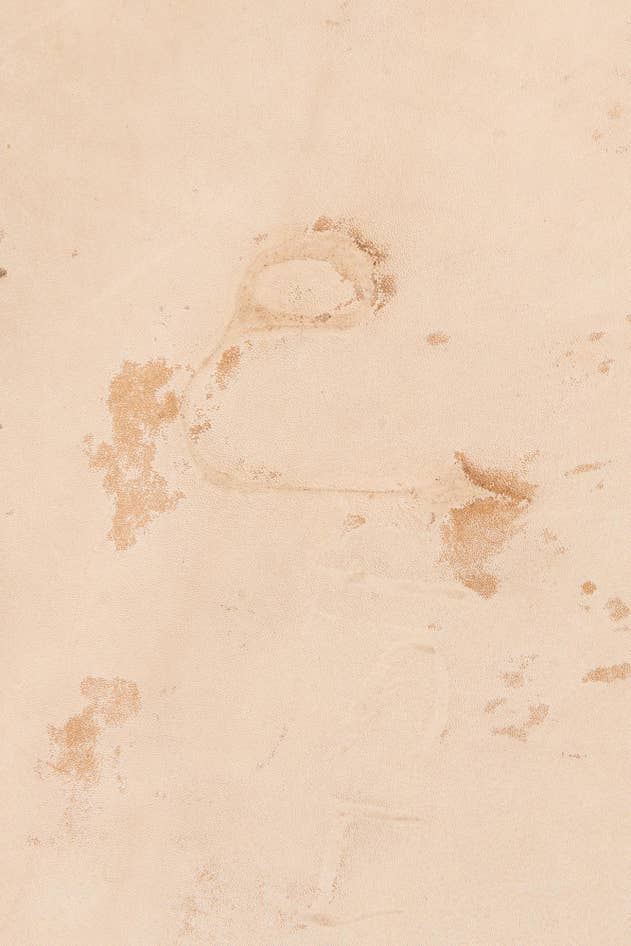 Detail image of 6' 4 x 6' 11 Cowhide Leather Square Rug