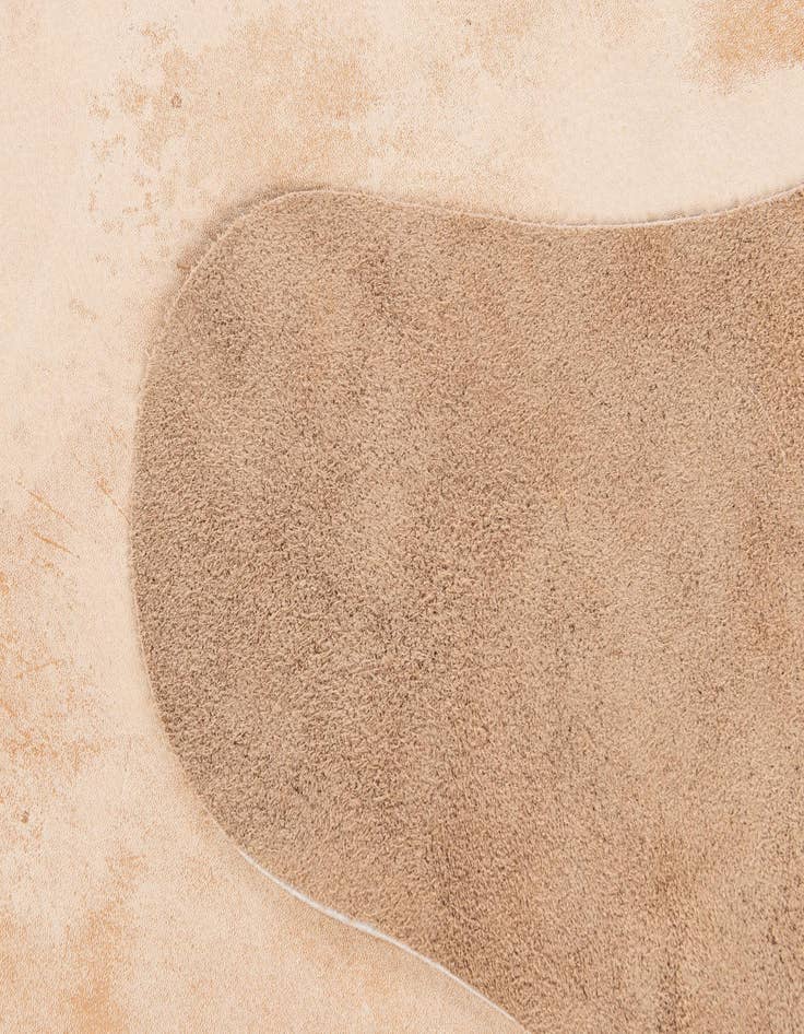 Detail image of 6' 4 x 6' 11 Cowhide Leather Square Rug