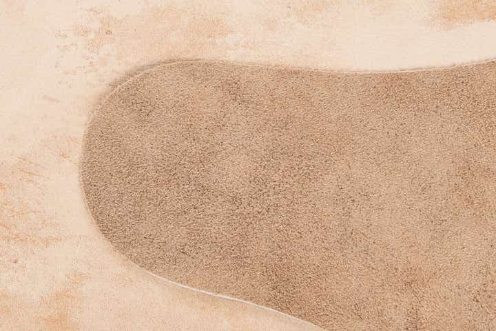 6' 4 x 6' 11 Cowhide Leather Square Rug