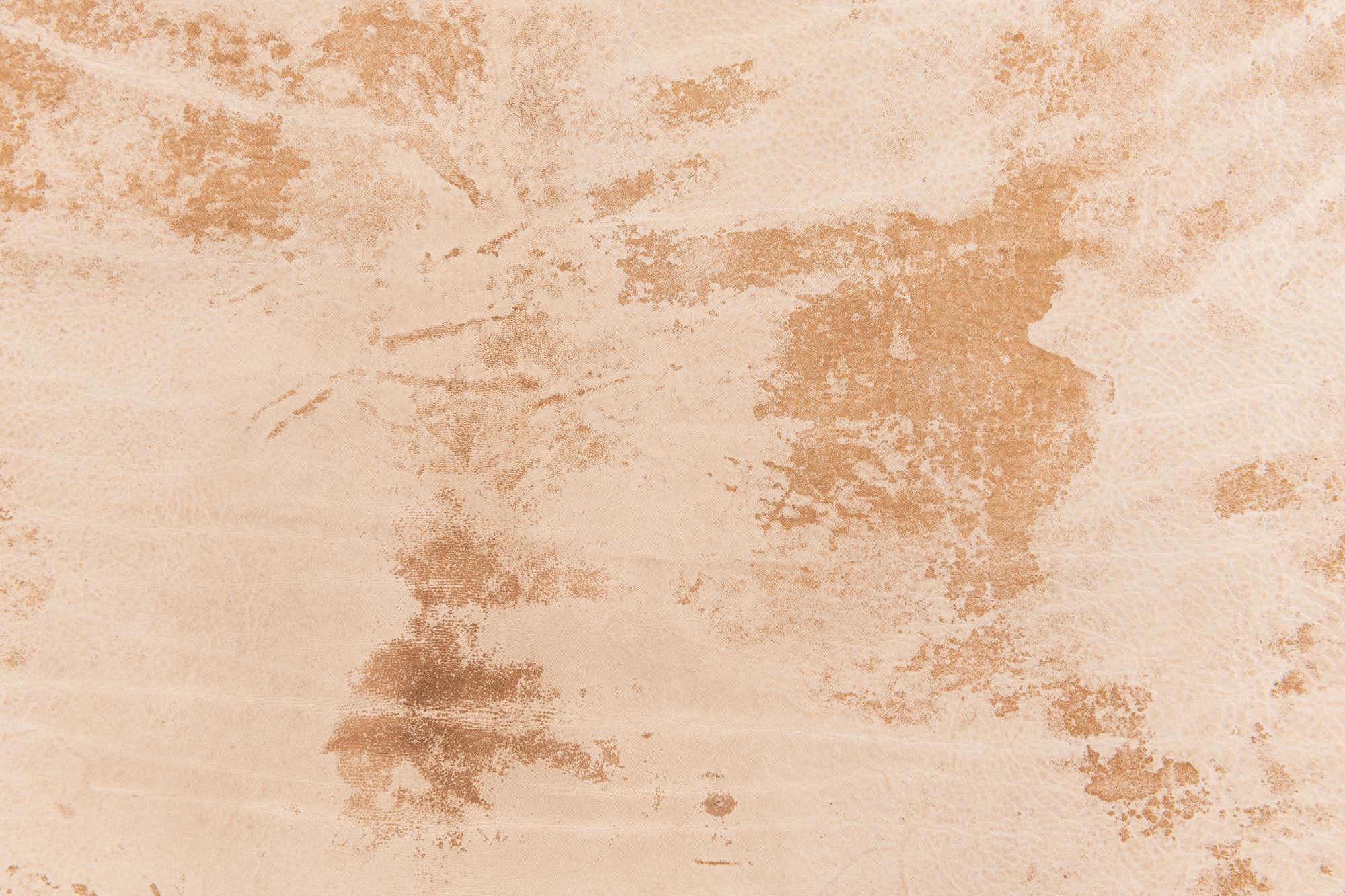 6' 4 x 6' 6 Cowhide Leather Square Rug