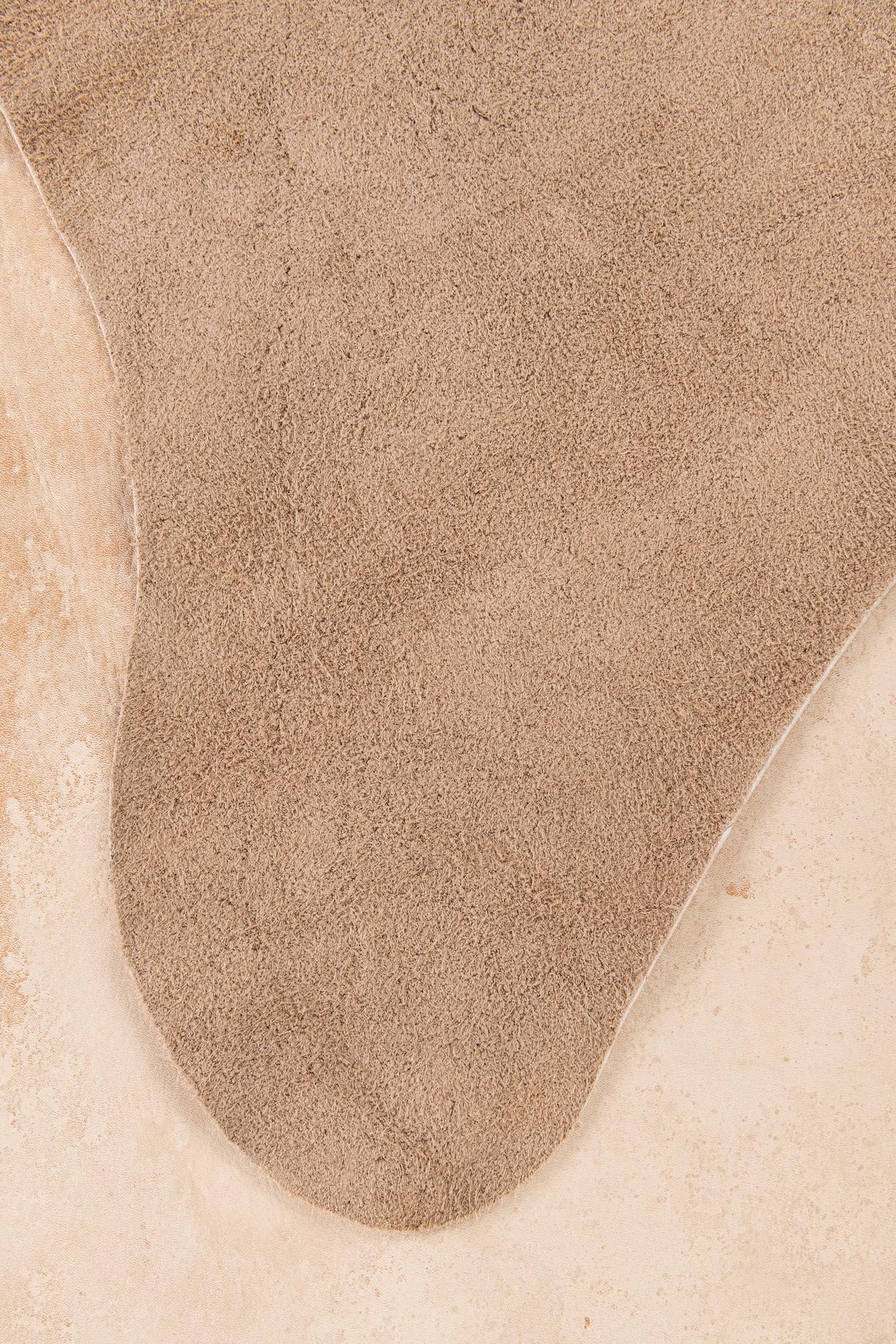 6' 4 x 6' 6 Cowhide Leather Square Rug