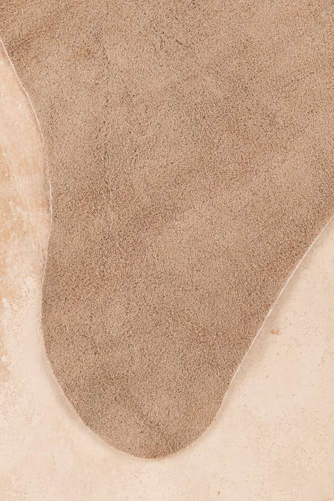 6' 4 x 6' 6 Cowhide Leather Square Rug