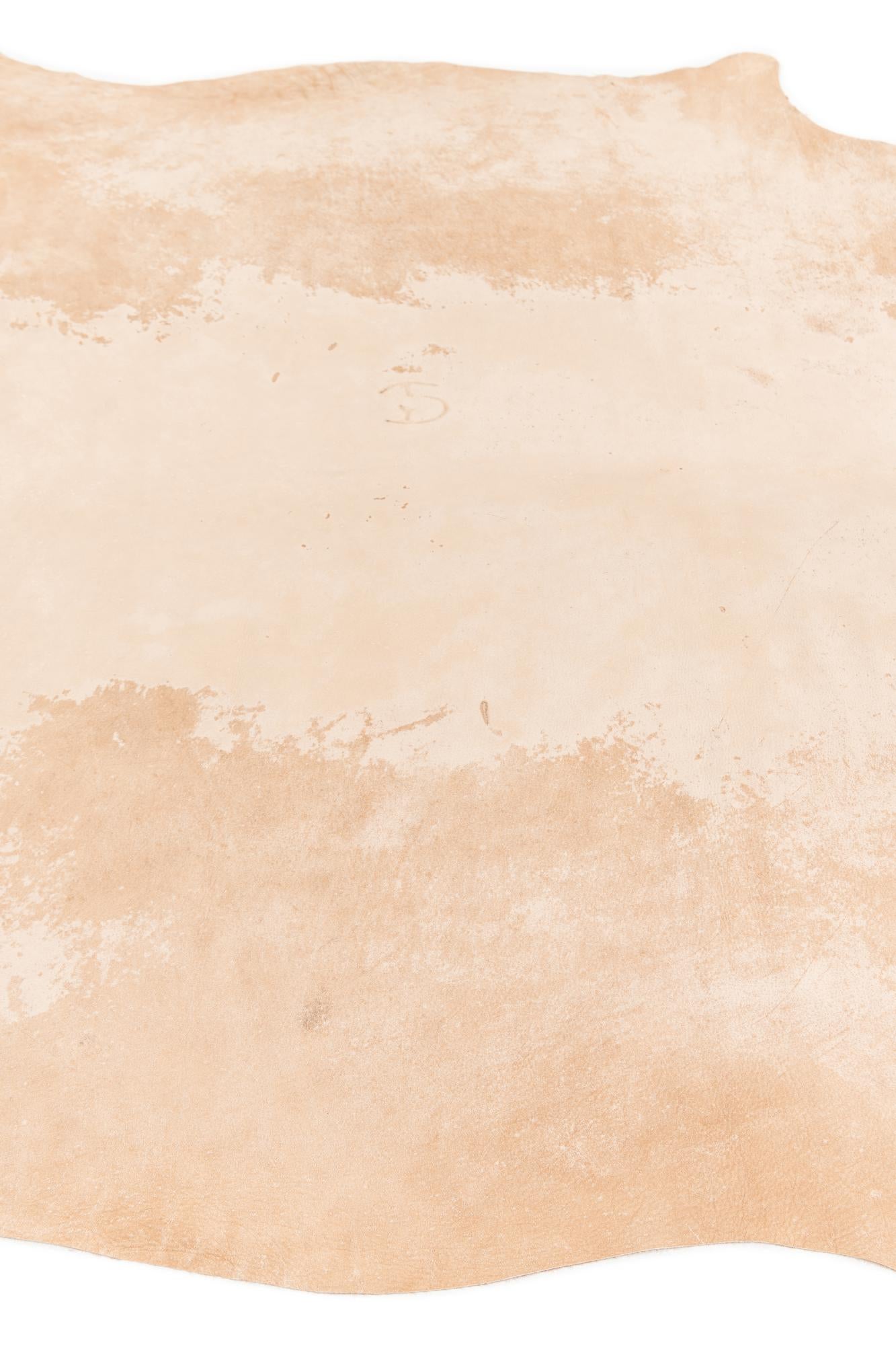 6' 1 x 6' 7 Cowhide Leather Square Rug