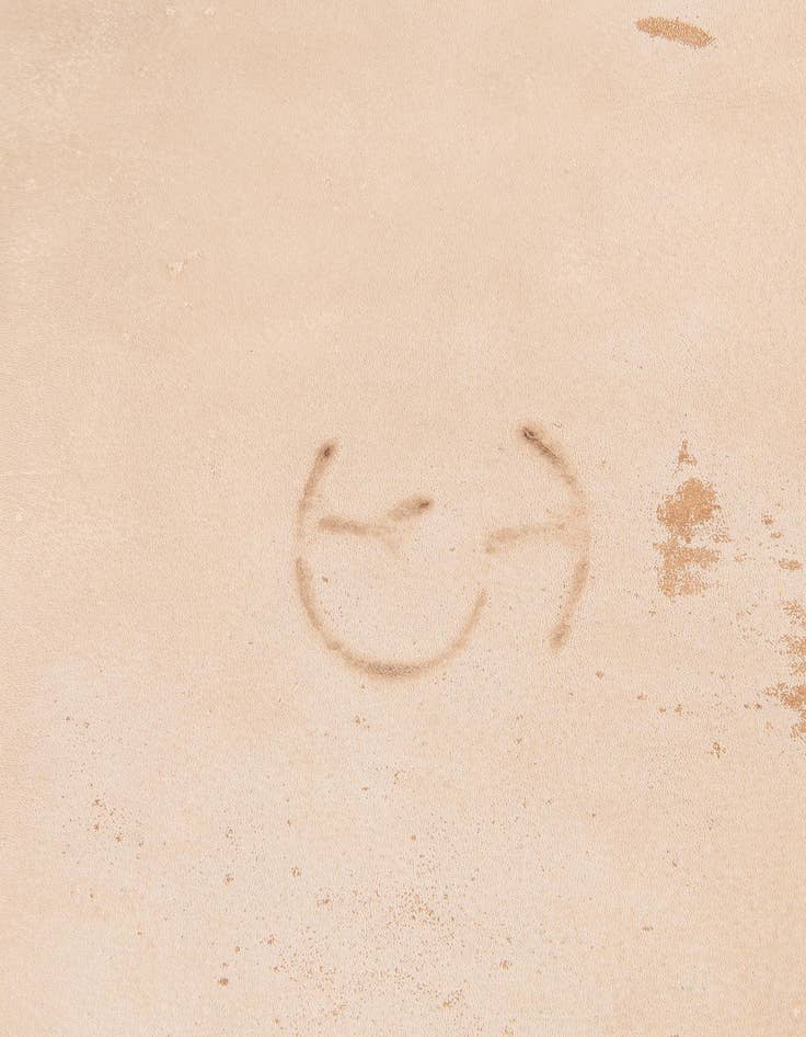 Detail image of 6' 1 x 6' 7 Cowhide Leather Square Rug