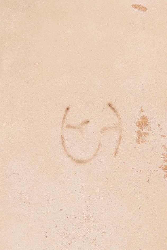 Detail image of 6' 1 x 6' 7 Cowhide Leather Square Rug