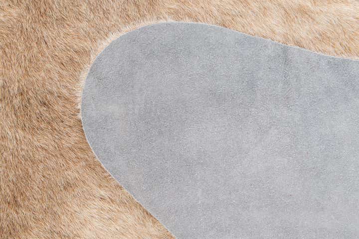7' x 7' 1 Cowhide Leather Square Rug