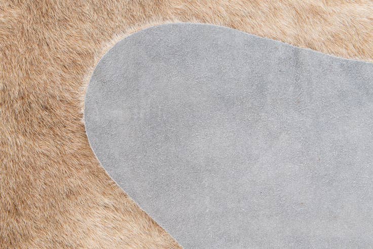 Detail image of 7' x 7' 1 Cowhide Leather Square Rug