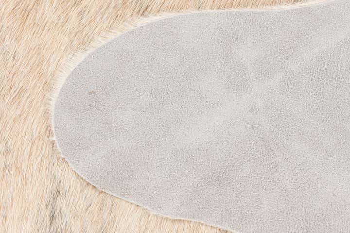 5' 10 x 6' 5 Cowhide Leather Square Rug
